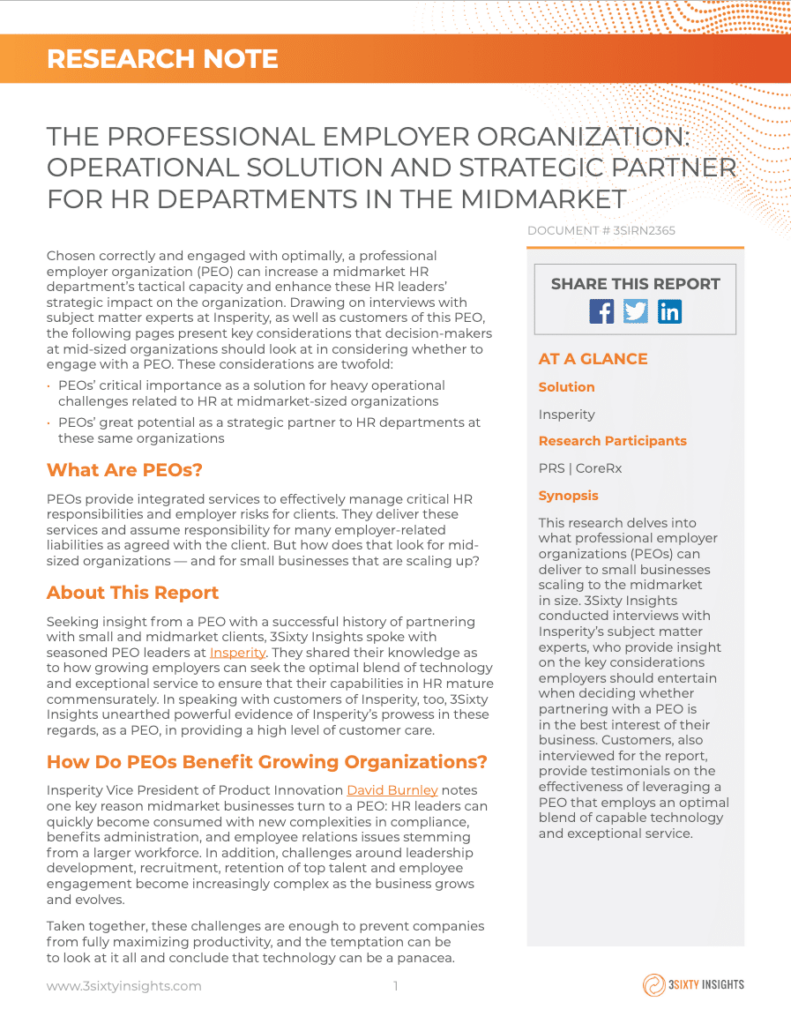 The value of professional employer organizations as strategic growth engines in private equity